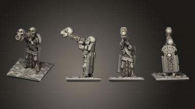 Military figurines Skeletons Sword Musician 02 3d model
