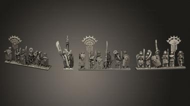 Military figurines Skeletons Sword Stripe Lider 01 3d model