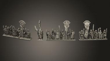 Military figurines Skeletons Sword Stripe Lider 02 3d model