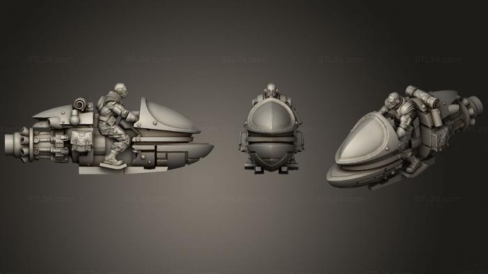 Military figurines (jetbike 3, STKW_1268) 3D models for cnc