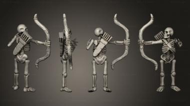 Military figurines Skelly Archer 03 3d model