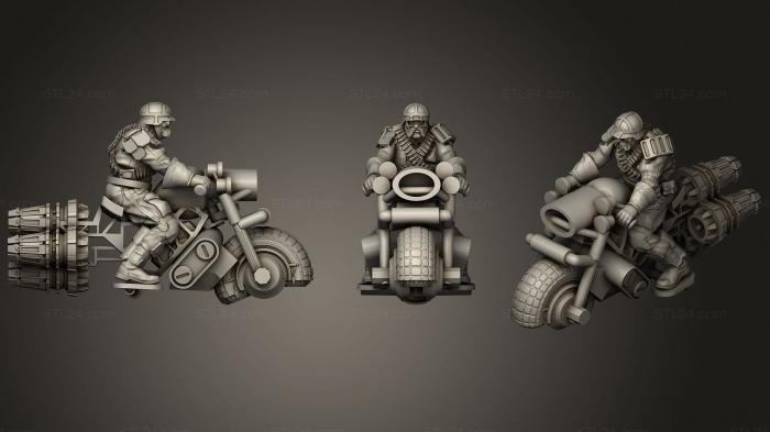 Military figurines (jetbike 4, STKW_1269) 3D models for cnc