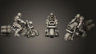 Military figurines jetbike 4 3d model
