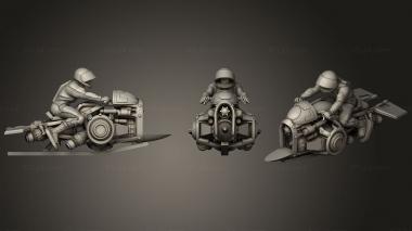 Military figurines jetbike 7 3d model