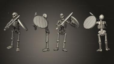 Military figurines Skelly Sword Shield 02 3d model