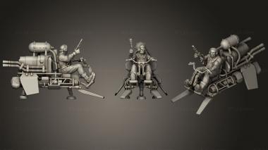 Military figurines jetbike 9 3d model