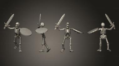 Military figurines Skelly Sword Shield 07 3d model