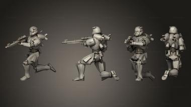 Military figurines Skytroopers 03 3d model