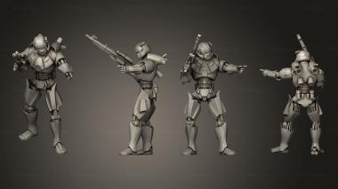 Military figurines Skytroopers 04 3d model