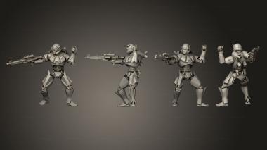 Military figurines Skytroopers 05 3d model
