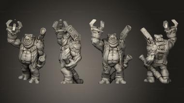 Military figurines Slag Based 3d model