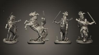 Military figurines Slavic 2 Todorci Horsemen 03 base 3d model