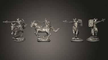 Military figurines Slavic Todorci Horsemen 01 base 3d model