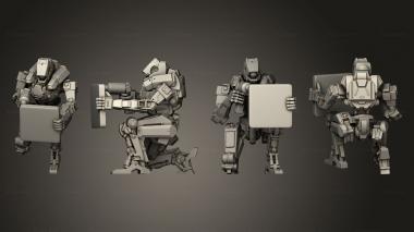 Military figurines SLEPINIR DROID CREW KNEELING BOLTER 3d model