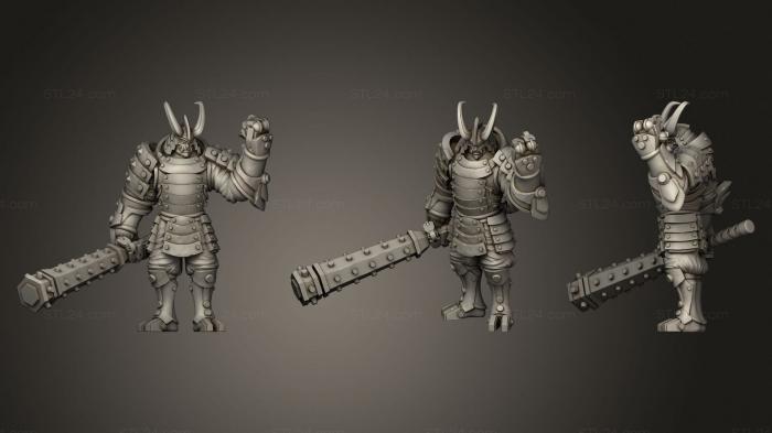 Military figurines (Kanabo pose2, STKW_1282) 3D models for cnc