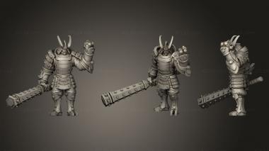 Military figurines Kanabo pose2 3d model