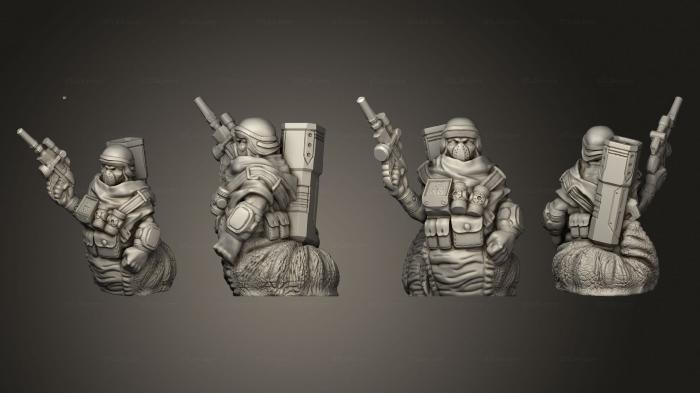 Military figurines (Slug Bounty Hunter Based, STKW_12820) 3D models for cnc