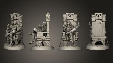 Military figurines Smiling Debra Sitting 3d model