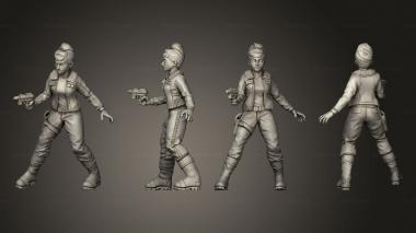 Military figurines smugglers gunslingers 01 3d model