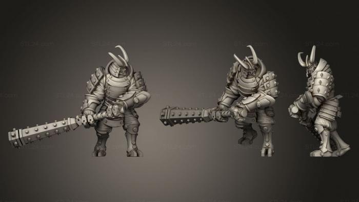 Military figurines (Kanabo pose4, STKW_1284) 3D models for cnc