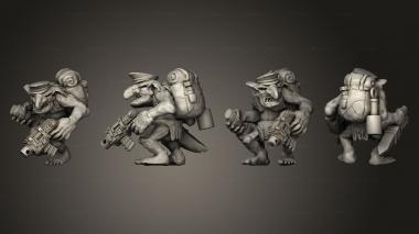 Military figurines Sneaky Goblins 04 3d model