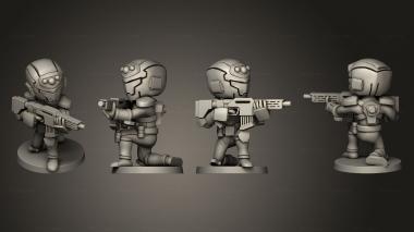 Military figurines Sol Force Marines Squad 2 3d model