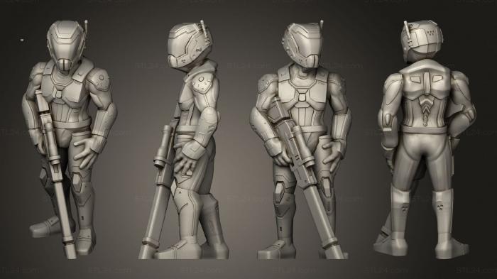 Military figurines (Soldier 26, STKW_12921) 3D models for cnc