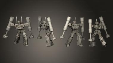 Military figurines Soundwave 1 piston 2 rumble 3d model