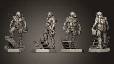 Military figurines Space Aviator 3d model