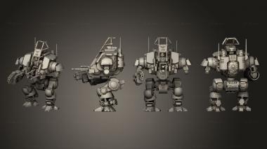 Military figurines Space Marine Primaris Invictor Tactical Warsuit 3d model