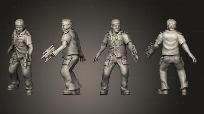 Military figurines (Space Truckers 05, STKW_12989) 3D models for cnc