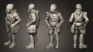 Military figurines Spaceman B Based 001 3d model