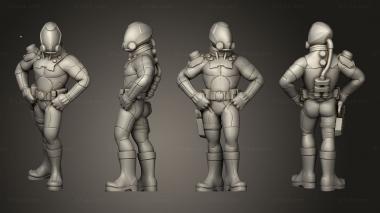 Military figurines Spaceman B Based 002 3d model