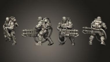 Military figurines Spacenam Heavy Flamethrower Team 2 3d model