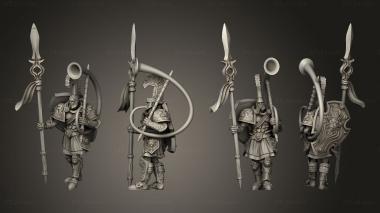 Military figurines Spartancast Spearman 05 3d model
