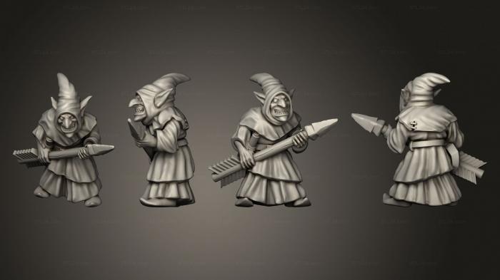 Military figurines (Spear Chukka Goblin 05, STKW_13029) 3D models for cnc