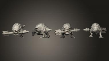 Military figurines Spear Chukka Squig 3d model