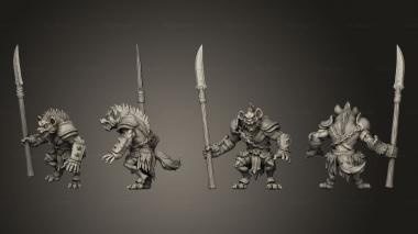 Military figurines Spear Gnoll 3d model