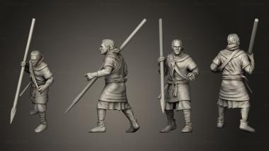 Military figurines Spear Unarmored 07 3d model