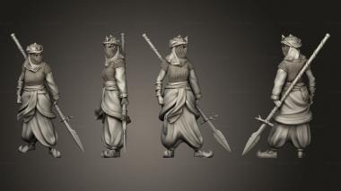 Military figurines Spearman A 3d model