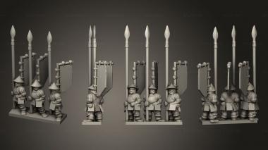 Military figurines Spearmen backstrip 3 3d model