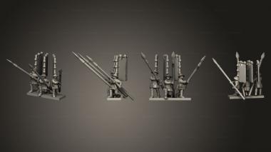 Military figurines Spearmen Frontstrip 002 3d model
