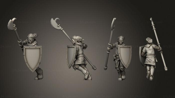 Military figurines (Spearmen, STKW_13059) 3D models for cnc