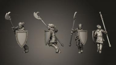 Military figurines Spearmen 3d model