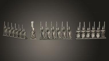 Military figurines Spears dire elf spears  01 3d model