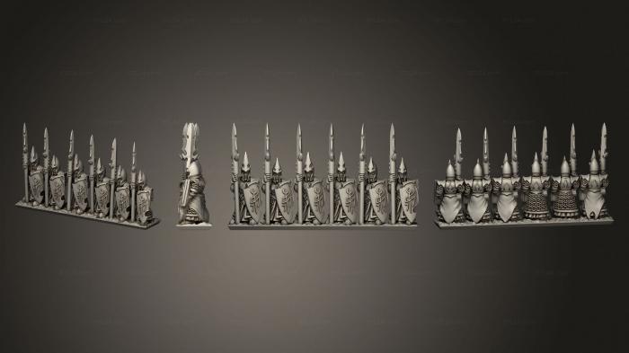 Military figurines (Spears dire elf spears  04, STKW_13063) 3D models for cnc