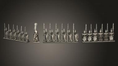 Military figurines Spears dire elf spears  04 3d model