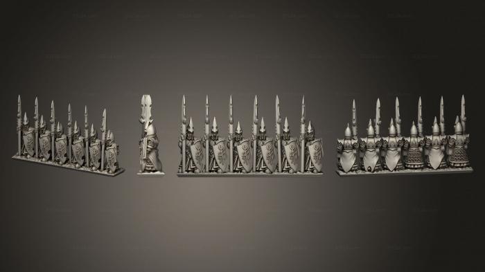 Military figurines (Spears dire elf spears  05, STKW_13064) 3D models for cnc