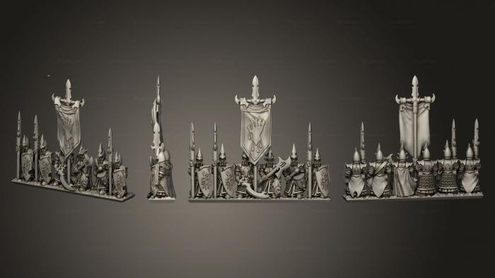 Military figurines (Spears dire elf spears  06, STKW_13065) 3D models for cnc