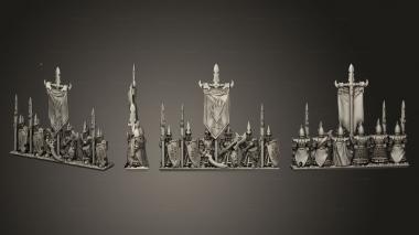 Military figurines Spears dire elf spears  06 3d model